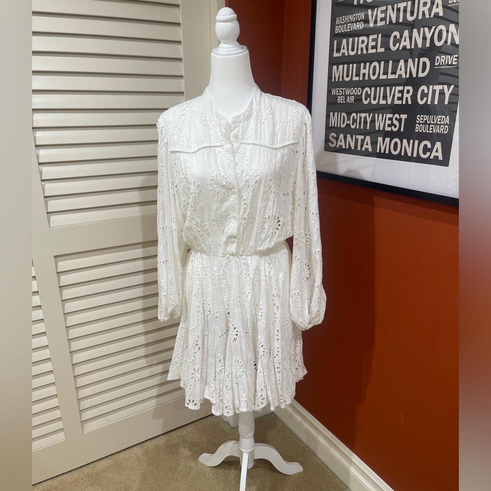 Maje White Crochet Dress (liner missing)